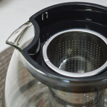 Чайник заварочный 1,6л стеклянный с металлическим ситом, BZ-129