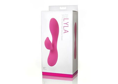 Розовый вибромассажер Lyla 6x Rabbit-Style со стимуляцией клитора - 17,8 см. (Цвет: розовый)