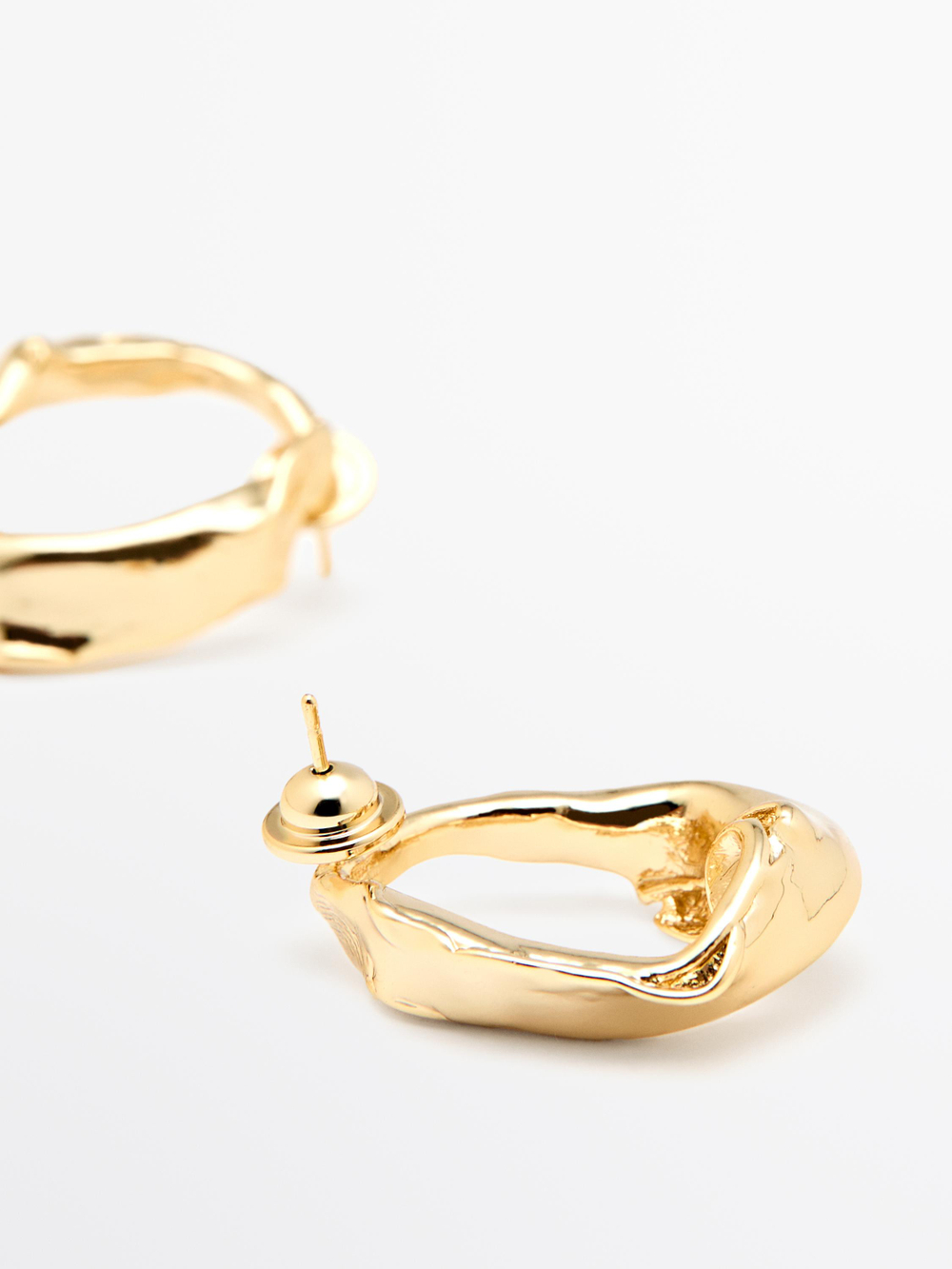 Massimo Dutti Серьги асимметричной формы, золотистый