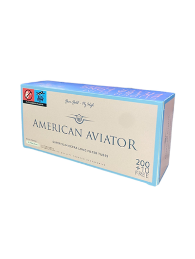Гильзы для сигарет "American Aviator" Super Slim XL 24мм White 210 шт