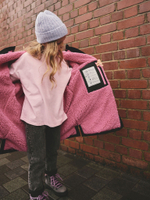 Плащ водонепроницаемый с флисовой подкладкой для девочки Next B65-306, Черный, Розовый