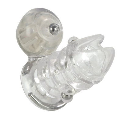 Вибронасадка с клиторальным стимулятором Vibrating Support Plus Instant Activation (Цвет: прозрачный)