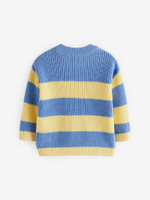 Джемпер вязаный для мальчика Next E27-756, Светло-желтый, Голубой