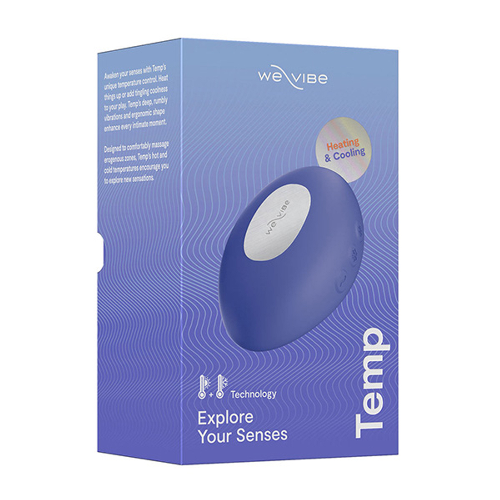 Сиреневый клиторальный вибратор 9,6см We-Vibe Temp Heating & Cooling Massager Lavender Blue SNHS1SGE