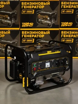 Генератор бензиновый Электрический Техно-Дон БГ-4500 ( 4,75 кВа полная мощность, 220В, 12В, 3,2 3,5 кВт 50 Гц, 7 л.с Ручной стартер Электростанция для Дома)