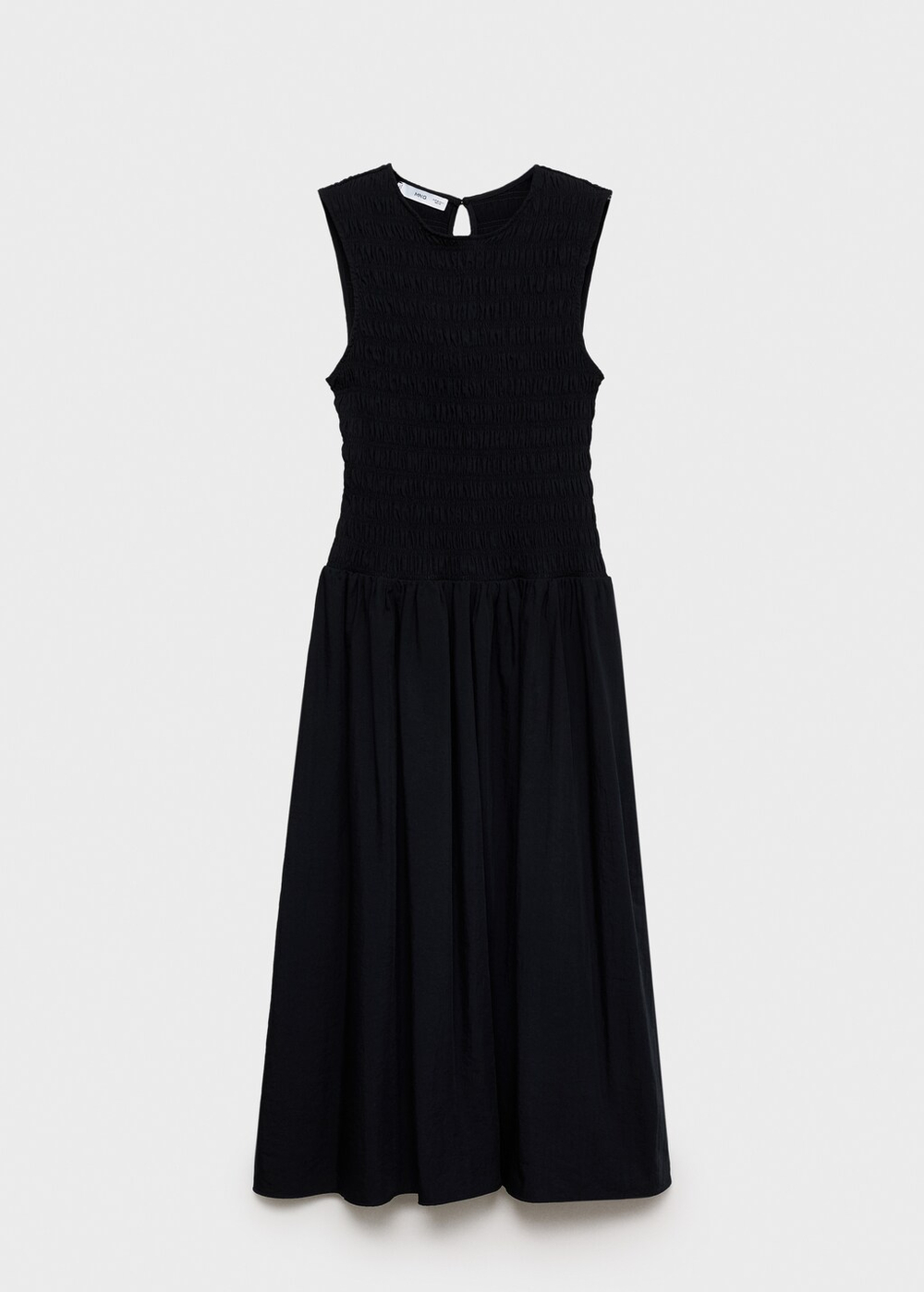 Расклешенное платье с жатым лифом