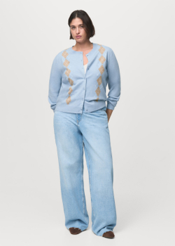 Кардиган с ромбами