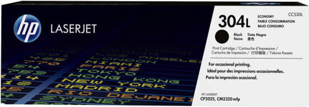 HP 304L Economy Black Original LaserJet Toner Cartridge тонерный картридж 1 шт Подлинный Черный CC530L