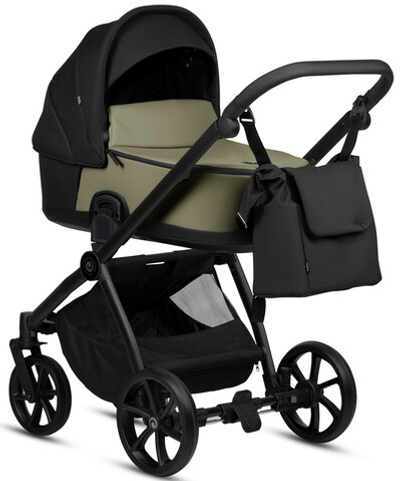 Детская коляска Tutis Mio 3 Plus Essential Кожа 2 в 1 1502025 Olive