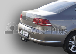 Фаркоп Лидер-плюс для Volkswagen Passat B7 2010-2015. Требуется подрезка бампера. Нагрузки: 1300/75 кг, (без электрики в комплекте) - V130-A