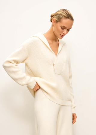 Джемпер с застёжкой TATUM, молочный