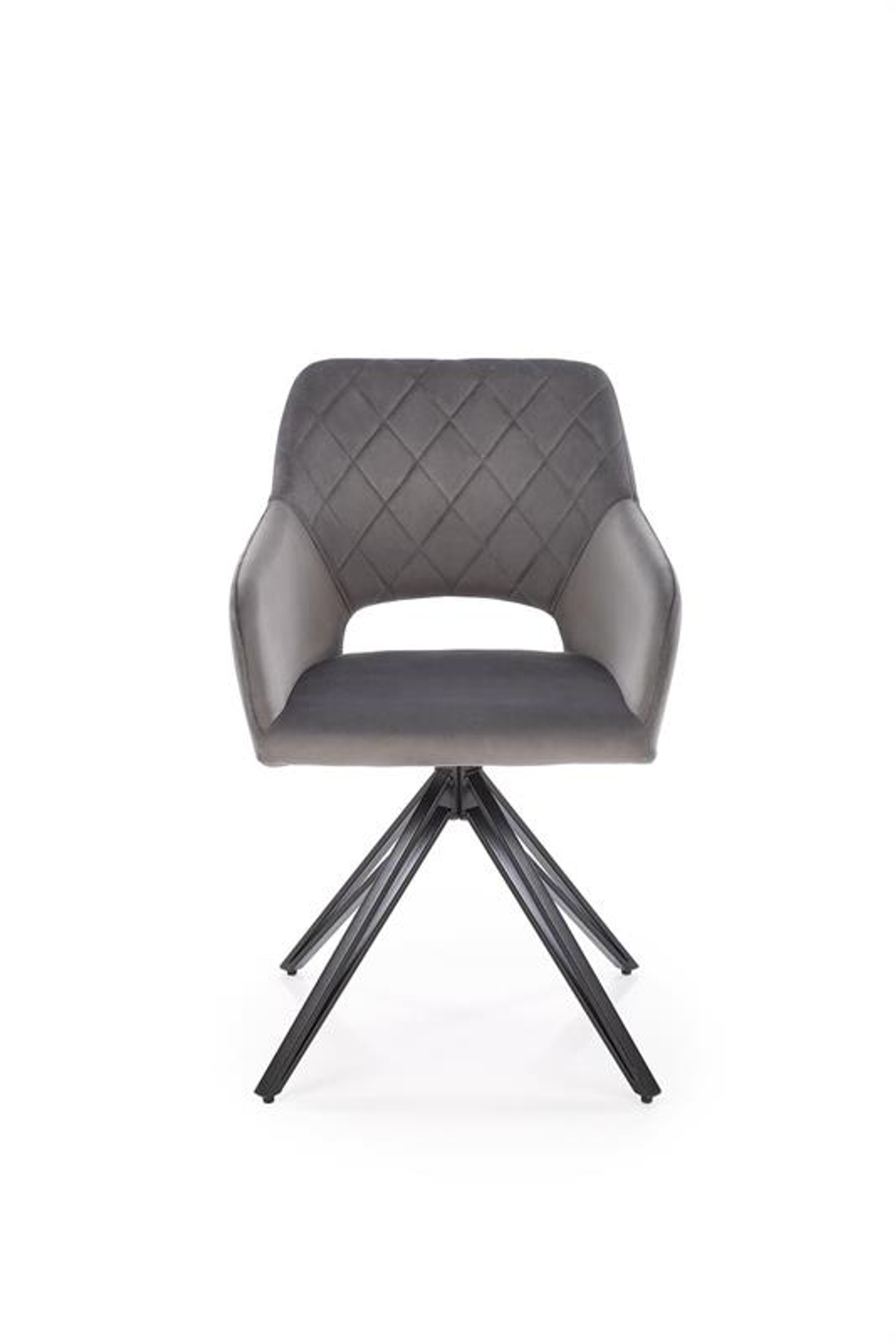 Стул HALMAR K535 серый/черный, поворотный