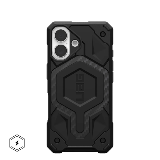 UAG Monarch Pro with MagSafe Series Case for Apple iPhone 16 Carbon Fiber (Чёрный)