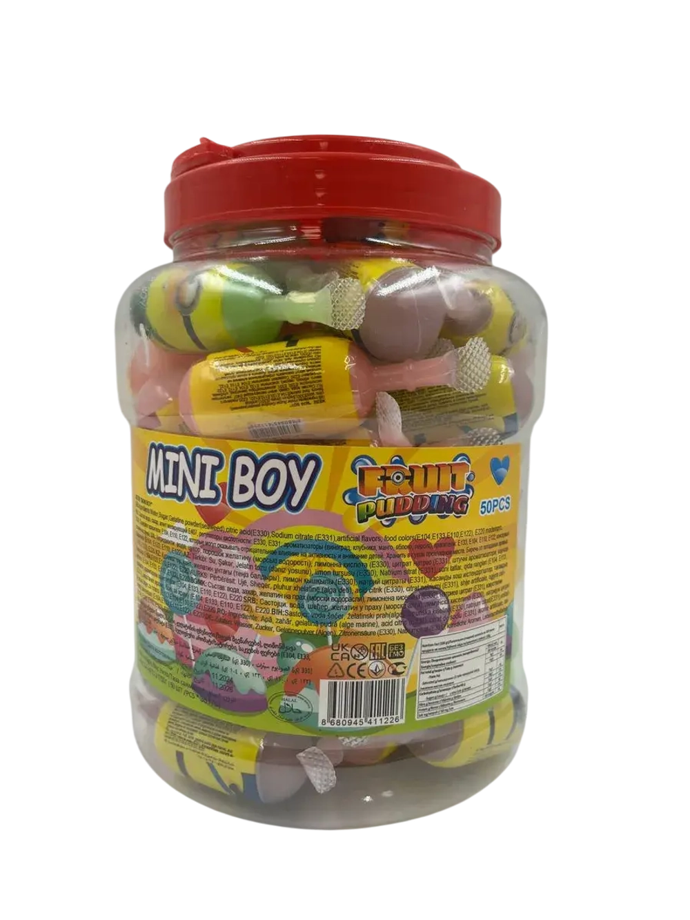 Желе в мини бутылках с фруктовым вкусом , 50шт