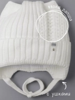 Шапка для девочки с ушками осенняя