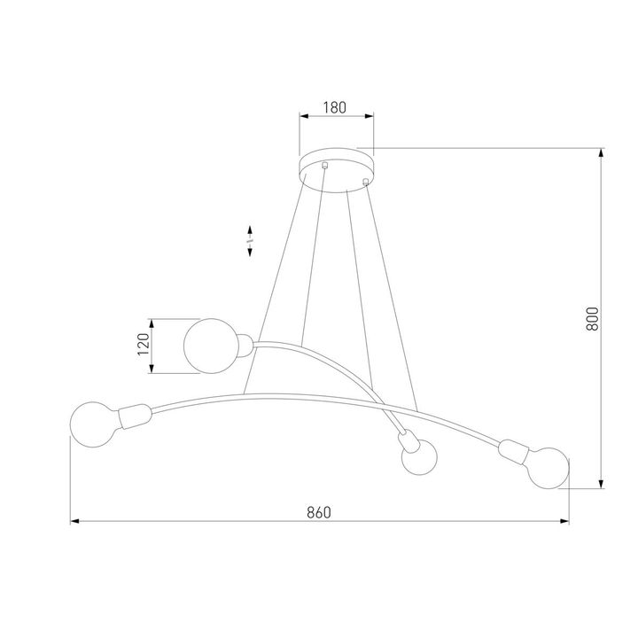 Подвесная люстра TK Lighting 2724 Helix Black