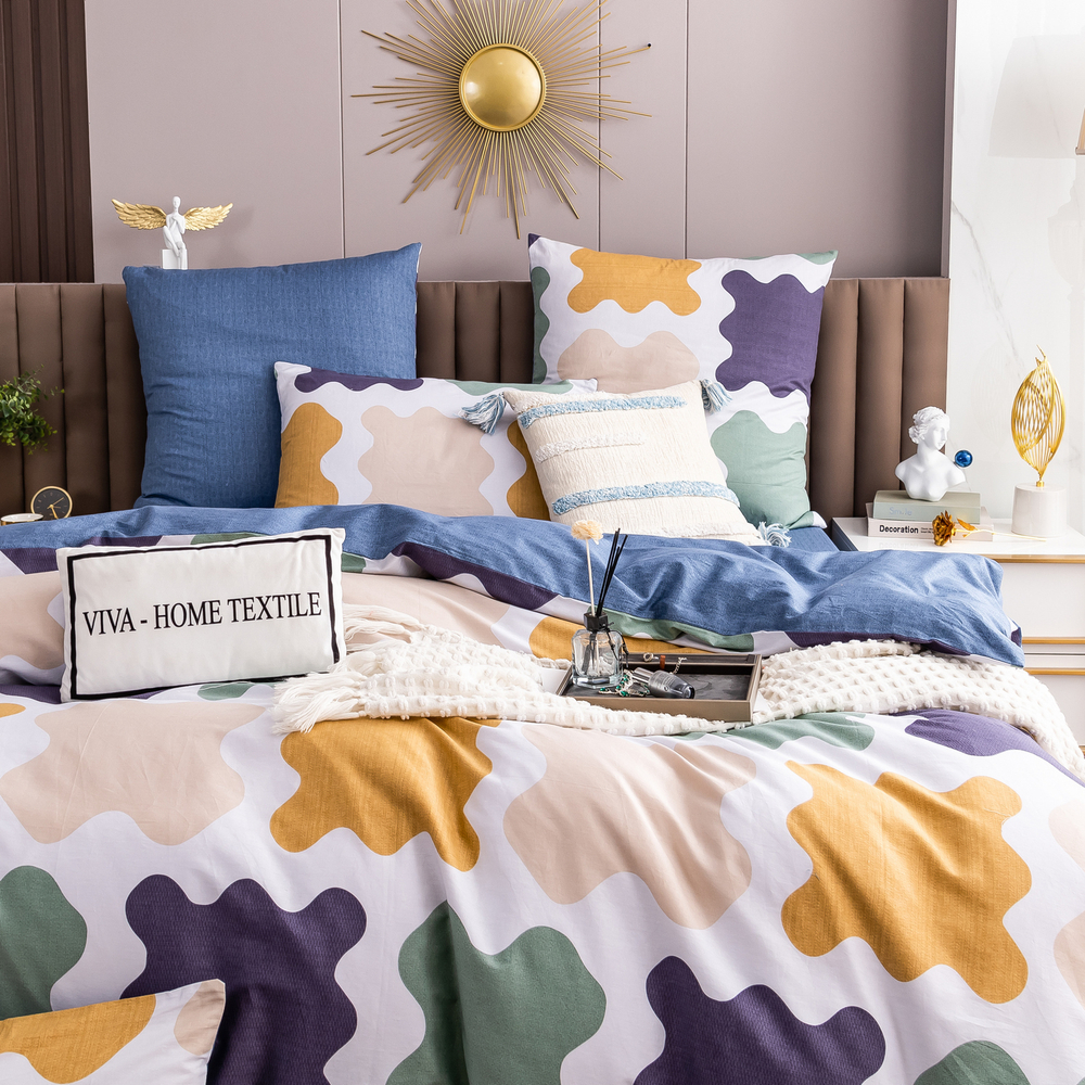 Комплект постельного белья Люкс Сатин 100% хлопок на резинке AR285