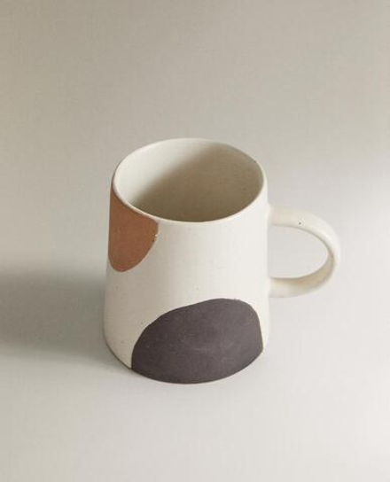 ZARA HOME КЕРАМИЧЕСКАЯ КРУЖКА, ЭКРЮ