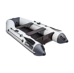 Лодка ПВХ АКВА 2800 Слань-книжка киль Светло-серый/графит