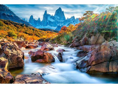 Алмазная мозаика 30х40см. "Река у горы Фицрой" с полн.заполнен.на подрам. (Арт. НД-0393)