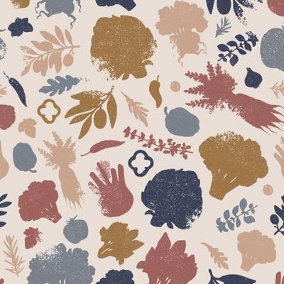 Винтажные силуэты овощей