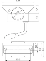 Крепление опорного колеса (d 48) 1860644