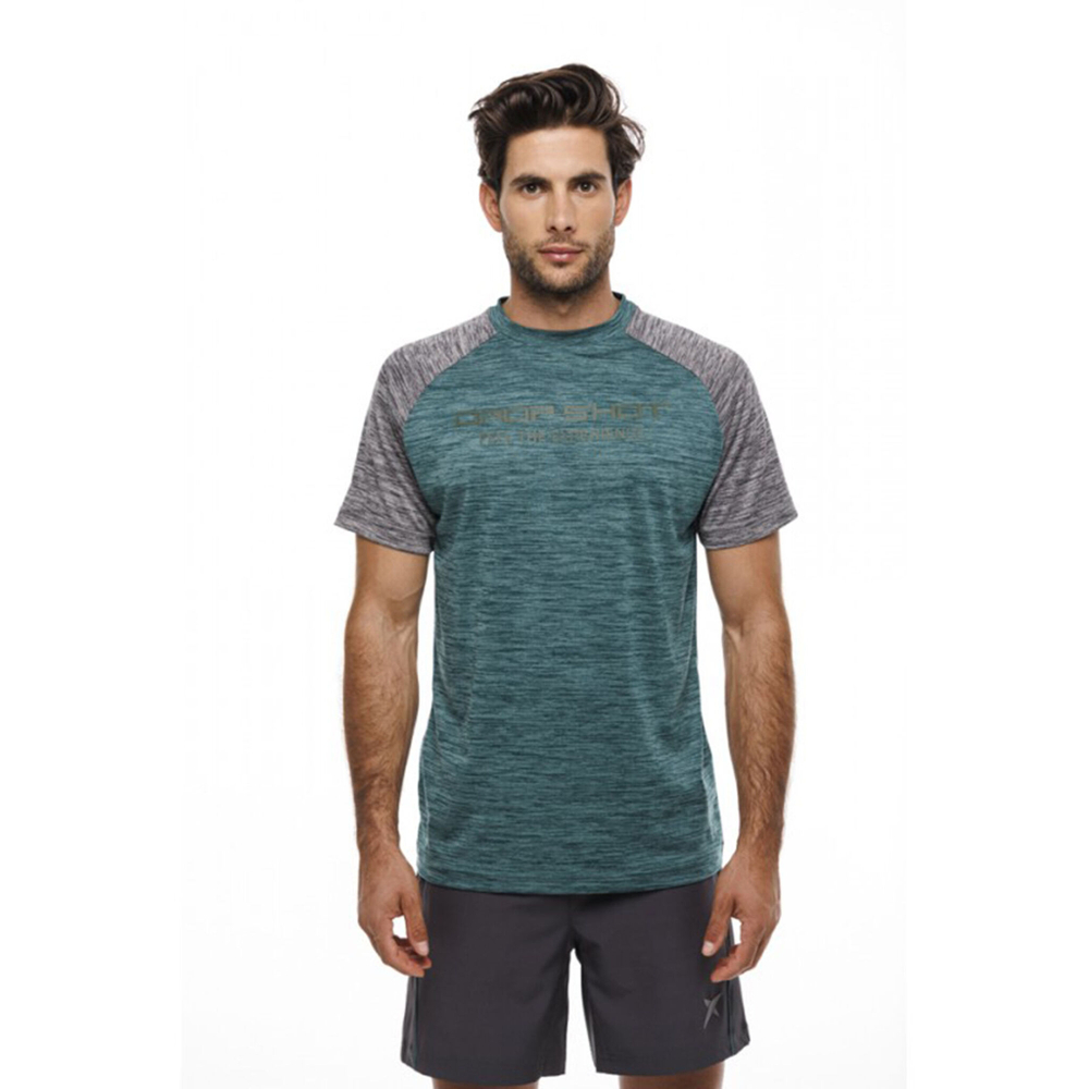 Мужское теннисное поло Drop Shot Artemis T-Shirt Men - Green, Grey