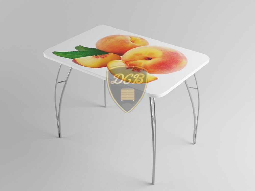 Стол обеденный фотопечать Персик ДСВ-Мебель