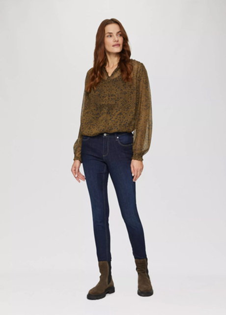 Легкая прозрачная шифоновая блузка с пышными рукавами s.Oliver