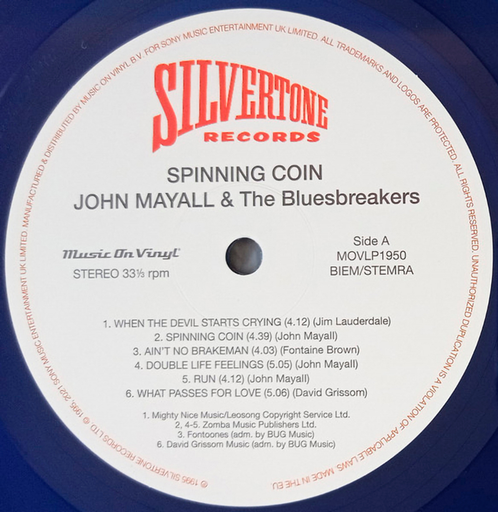 John Mayall & The Bluesbreakers / Spinning Coin (Coloured Vinyl)(LP)