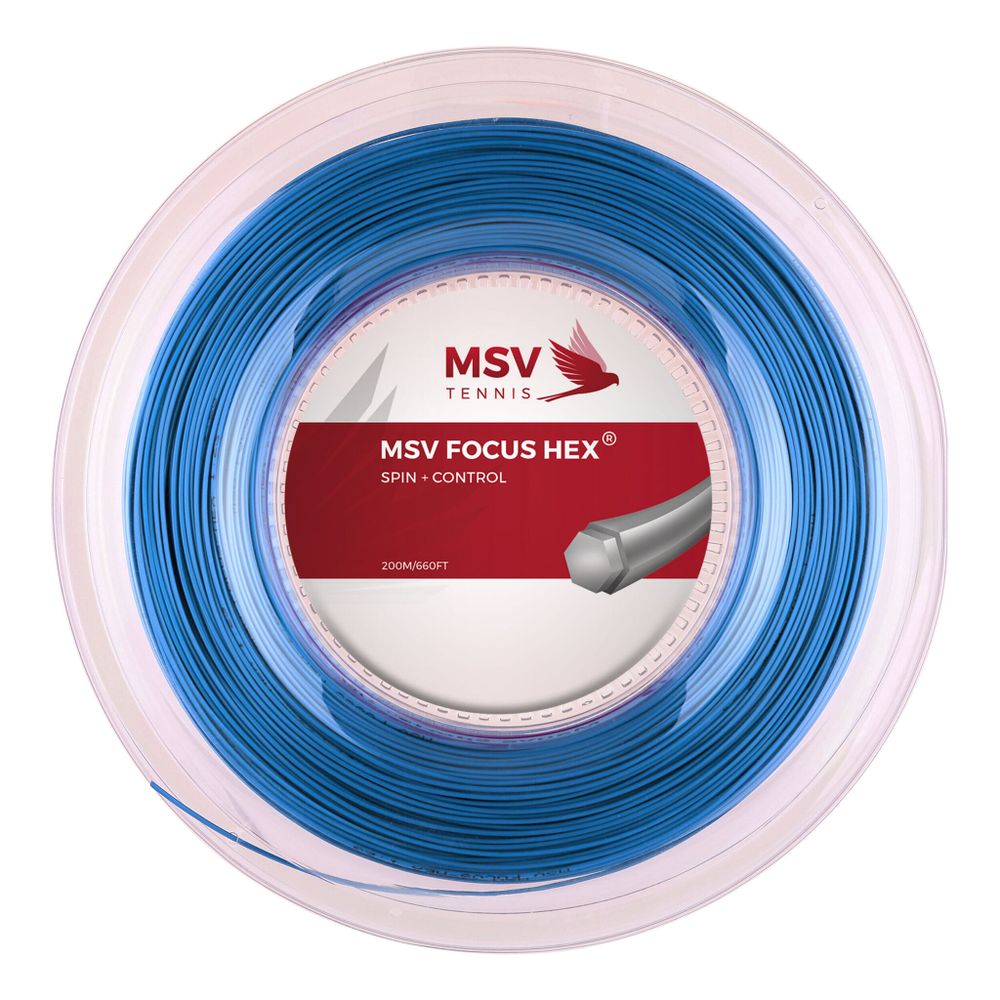 Струны теннисные MSV Focus-HEX String Reel 200m - Blue