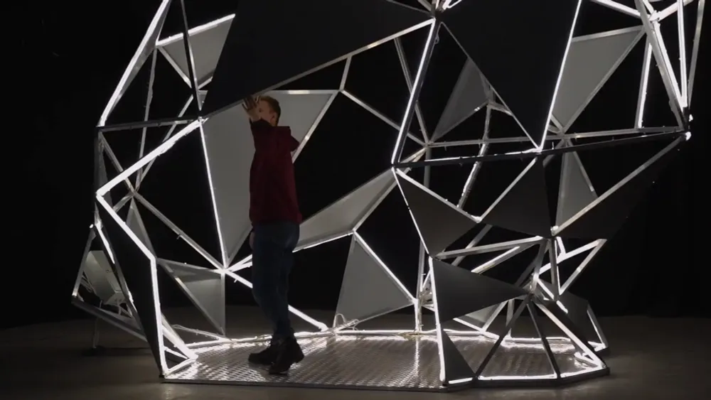 Полигональный светодиодный "Заяц"