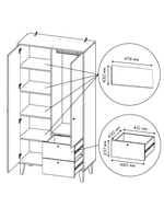 Шкаф МАМА STORY Пушкин 100, белый