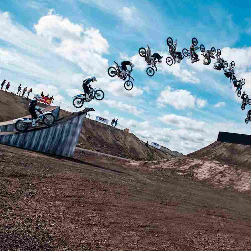 Надувная подушка «RideSlop» для байк-трюков и прыжков, 9×4×1,5 м