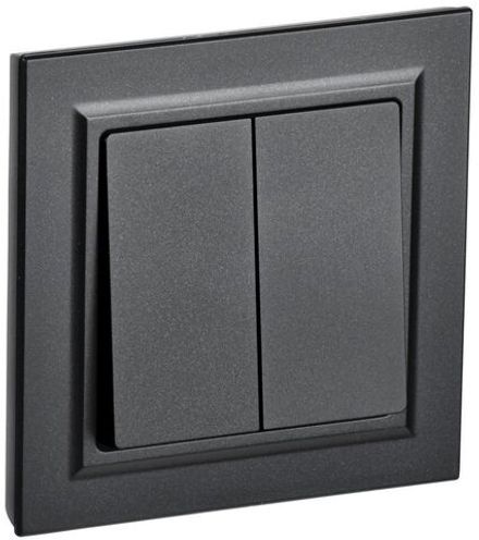 Выключатель 2-кл. СП BRITE ВСР10-2-0-БрЧ 10А в сборе черн. IEK BR-V20-0-10-K02-F