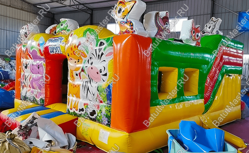 Коммерческий батут "Добрые зверята", 5*5*2.8 м