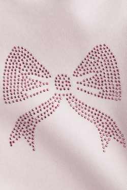 H&M Толстовка с капюшоном и принтом, светло-розовый