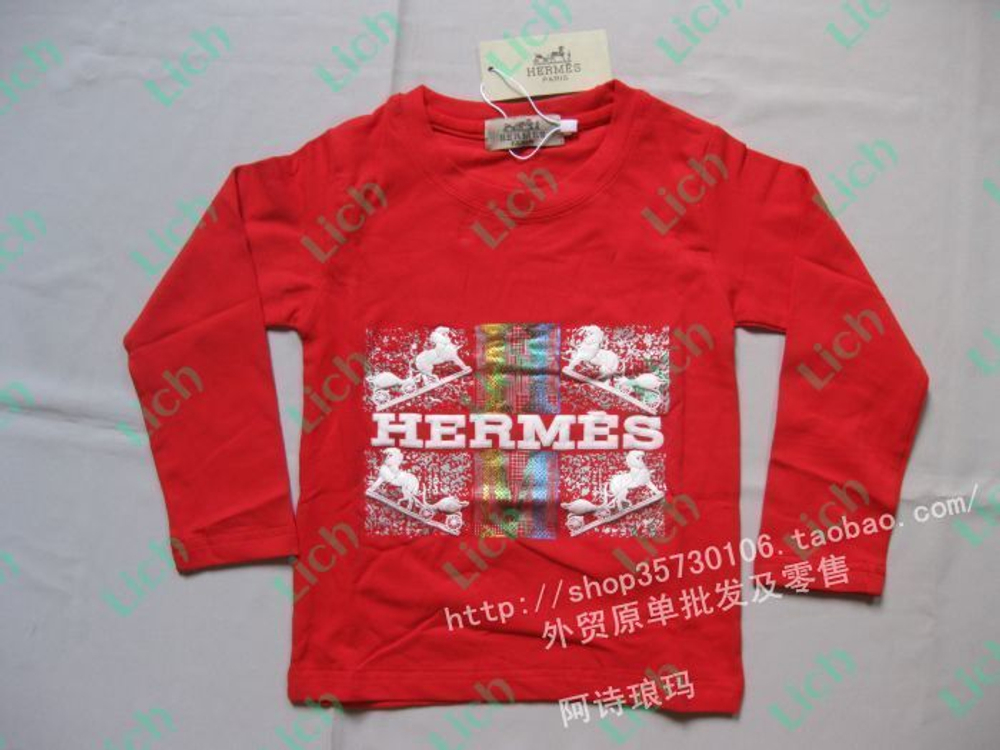 Лонгслив с принтом-логотипом Hermes