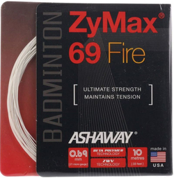 Струны для бадминтона Ashaway ZyMax 69 Fire (10 m) - white
