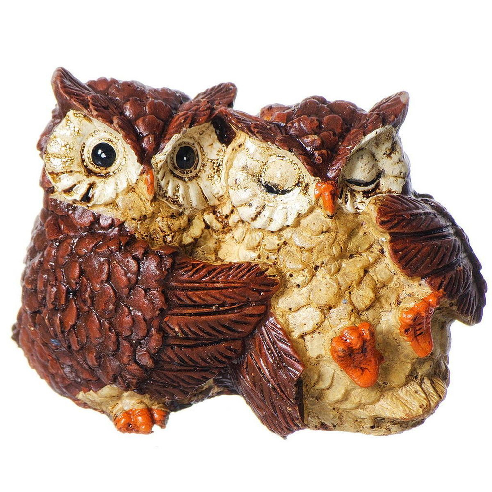 Фигурка декоративная Две совы, 5 см, в асс, Y4-3663