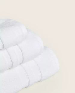 ZARA HOME БАННОЕ ПОЛОТЕНЦЕ С ДВОЙНОЙ КАЙМОЙ, БЕЛЫЙ