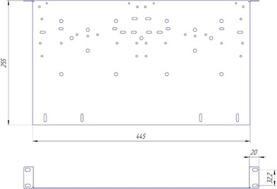 PL1U Универсальная рэковая полка