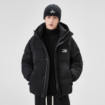 Пуховик для мужчин бренд премиум-класса GURBAKS с капюшоном ,комбинированная ткань. Купить оптом и в розницу.