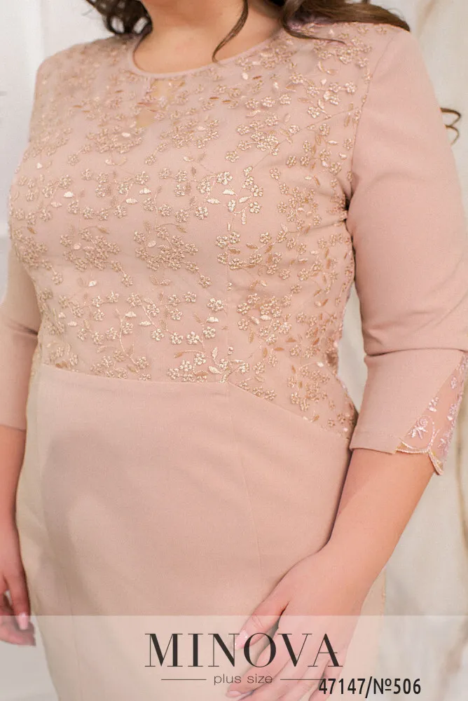 Платье 506-Пудра Minova