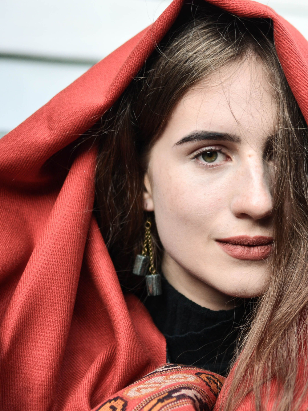 Шаль гималайская (терракотовая)