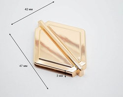 Замок на магнитной кнопке 42*50 Золото