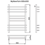 Полотенцесушитель MYFREA My New York 80/50, (1 шт)