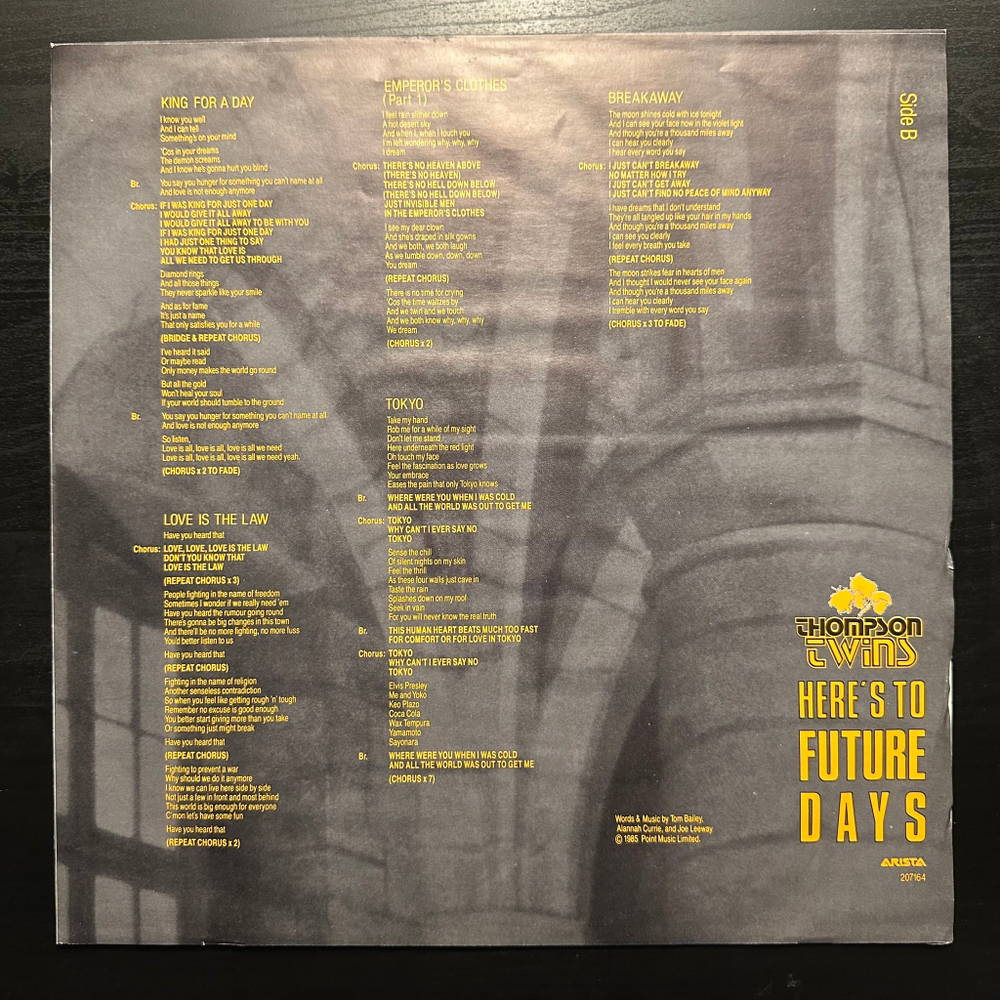 Thompson Twins - Here's To Future Days (Европа 1985г.)