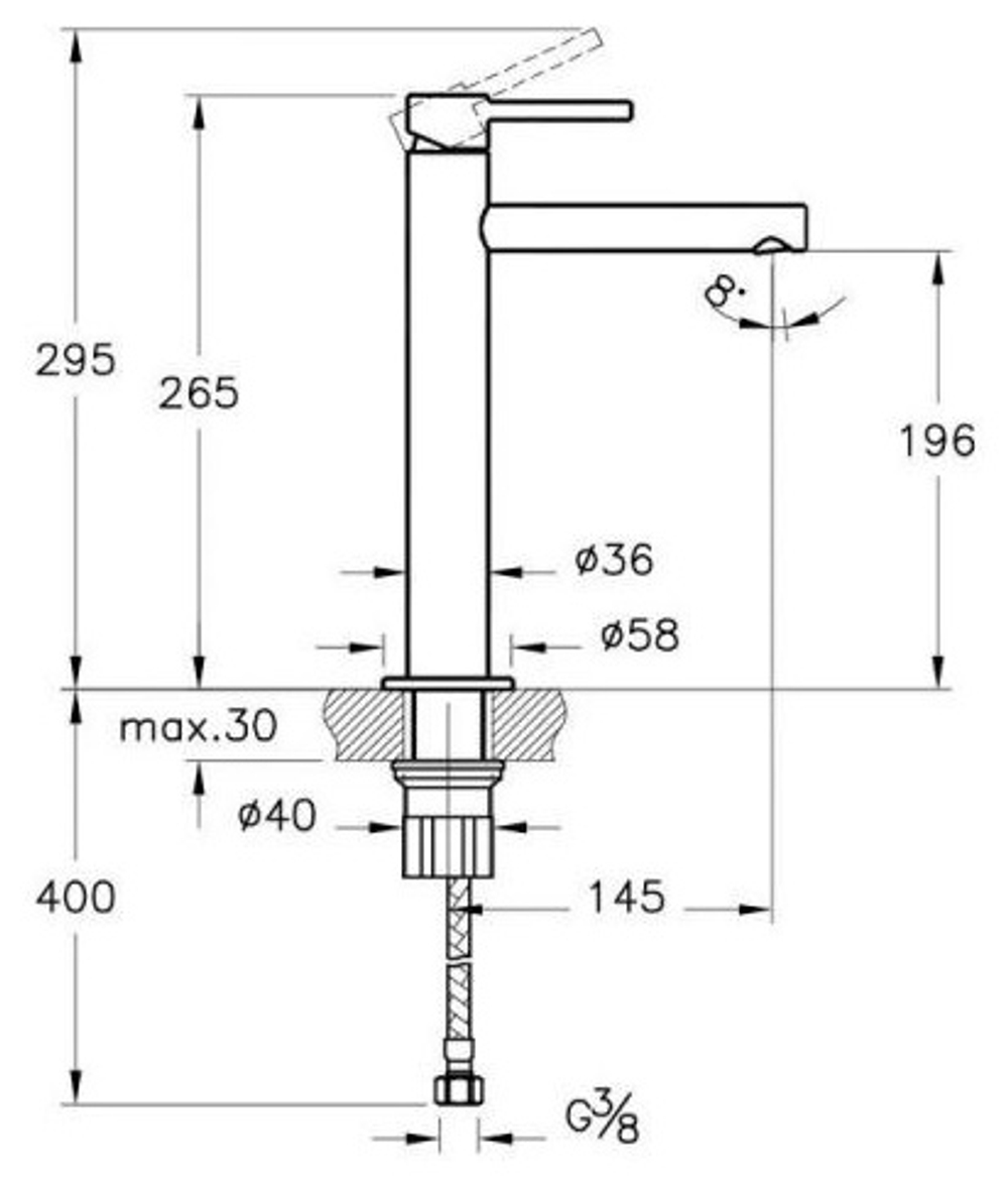 Смеситель для раковины/Vitra Origin/A42557/на раковину/рычажное/, шт