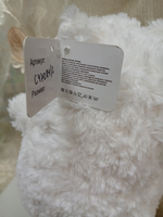 Кот белый с разноцветными глазами, сидит, 25 см